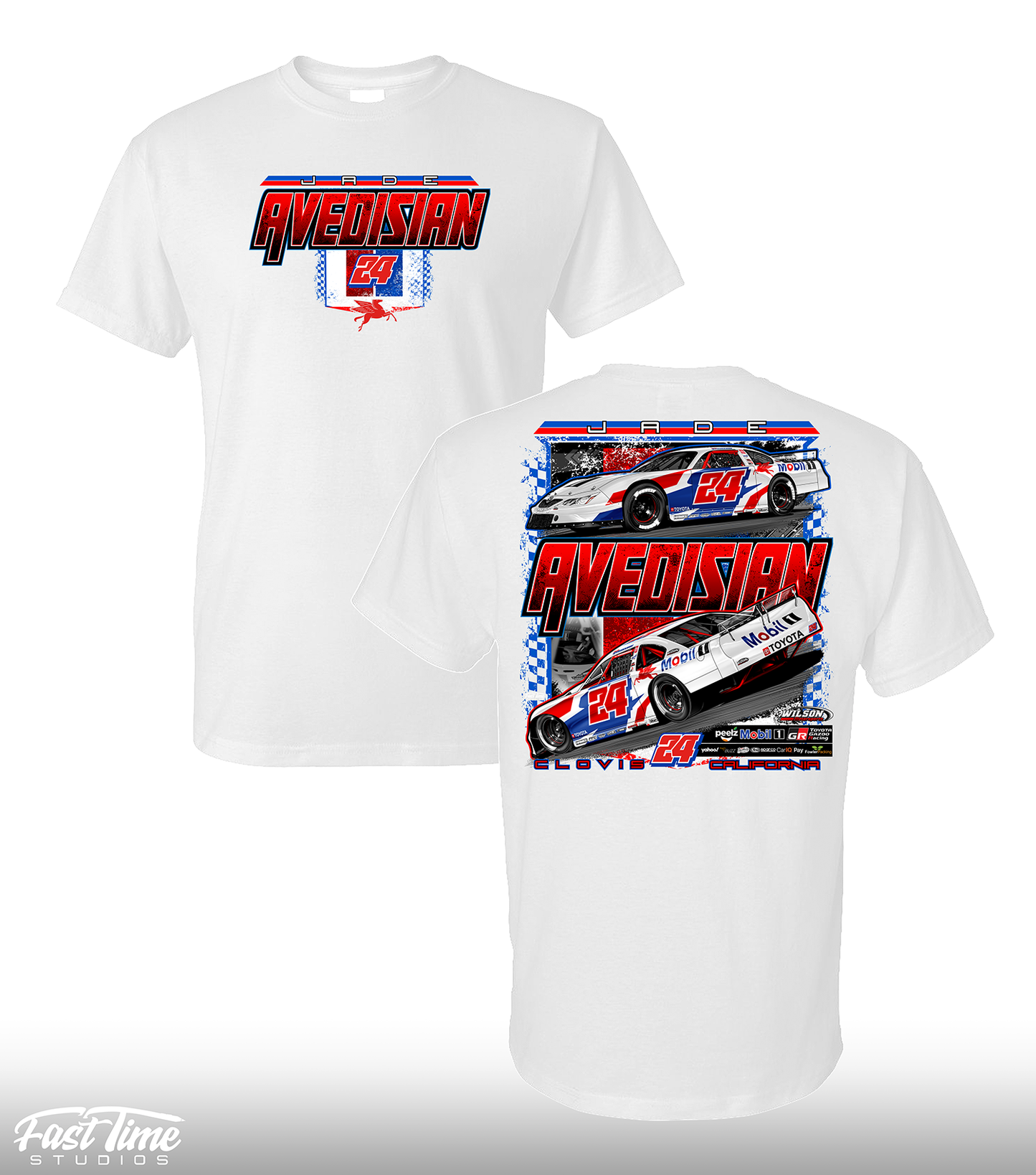 WHITE Late Model t-shirt